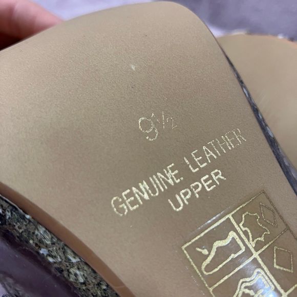 Snakeskin Print Heels “Gabbie” Clear Sides - Picture 9 of 12